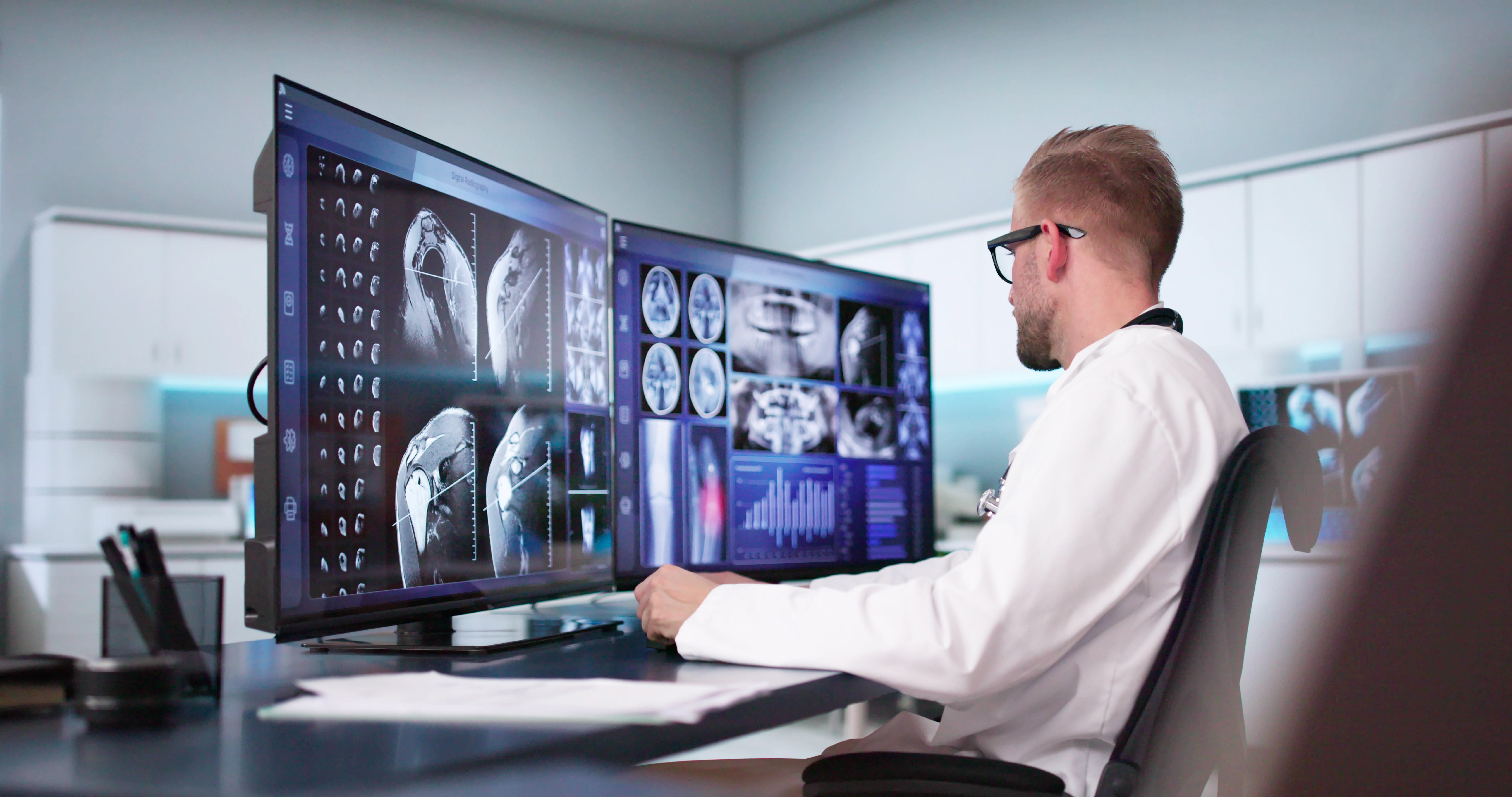 Advanced medical imaging equipment for X-ray, CT scan, and MRI diagnostic procedures